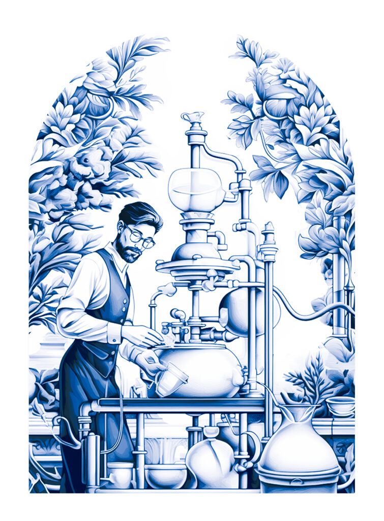 The Refinery restaurant design by thread -wall graphic 3