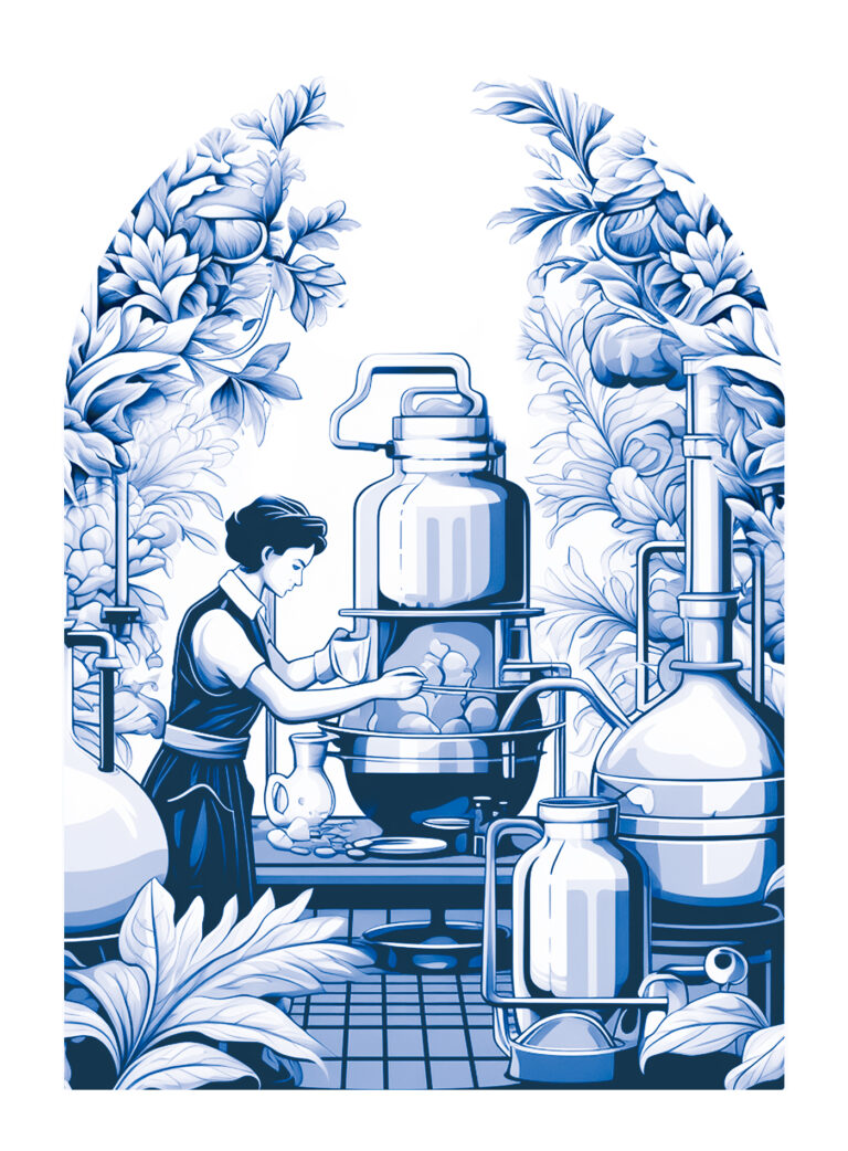 The Refinery restaurant design by thread -wall graphic 2