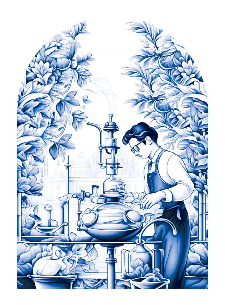 The Refinery restaurant design by thread -wall graphic 1