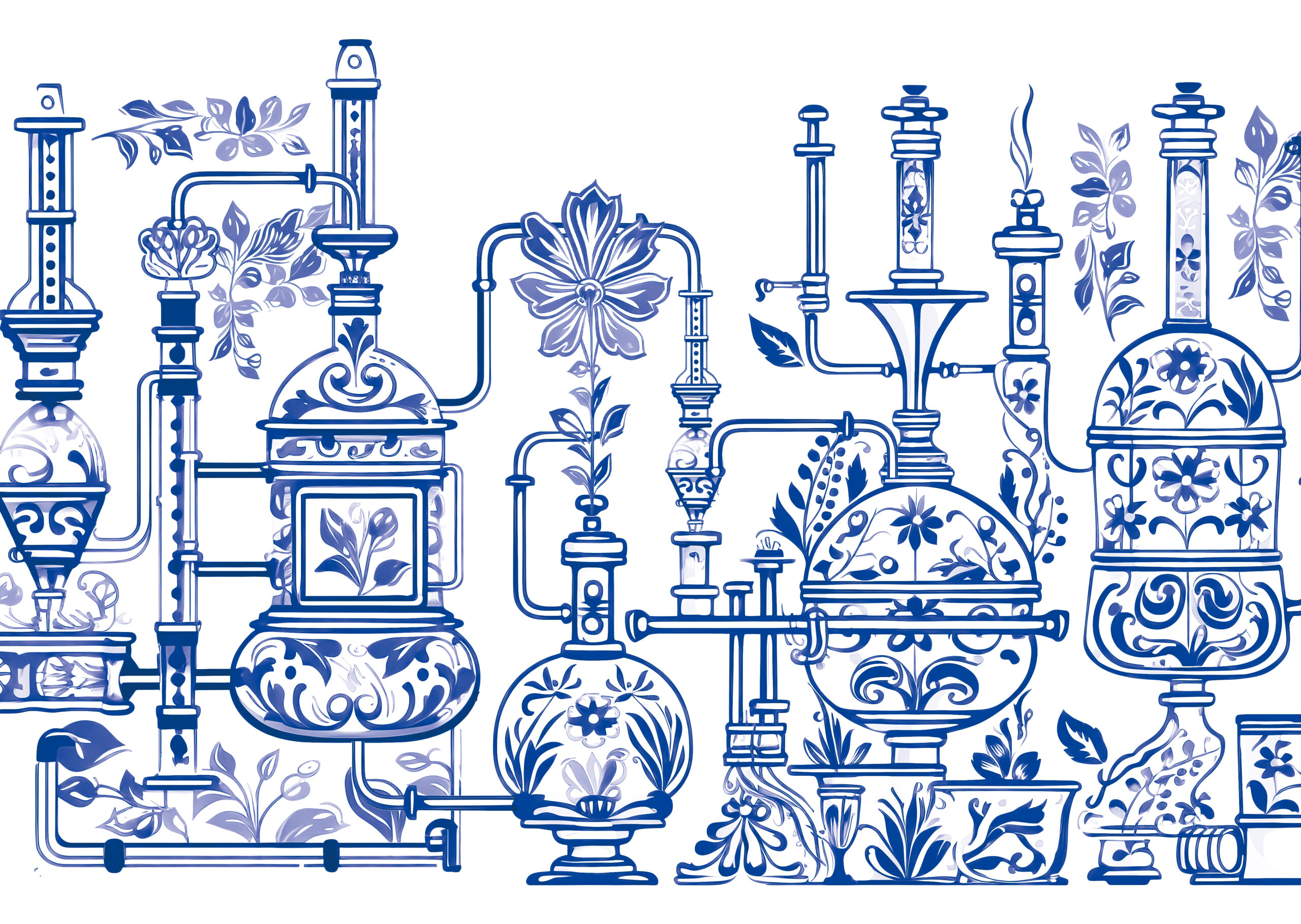 The Refinery restaurant design by thread illustration